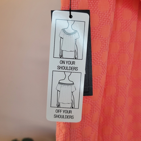 NWT Crown & Ivy Blush Pink Off The Shoulder Knee Length Dress, Size M - Picture 9 of 10